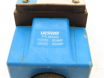 Vickers DG4S4L-012A-B-60 Hydraulic Directional Control Solenoid Valve 110/120V