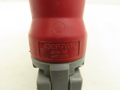 Hubbell 430P7WR AC Reverse Service Plug Receptacle 30A 480V