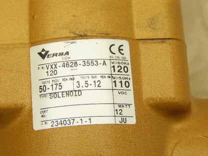 Versa VXX-4628-3553-A120 Pneumatic Solenoid Valve 4 Way 3 Position 3/4" NPT 120V
