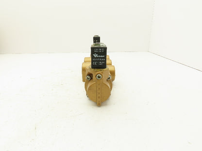 Versa VXX-4628-3553-A120 Pneumatic Solenoid Valve 4 Way 3 Position 3/4" NPT 120V