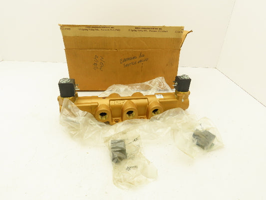 Versa VXX-4628-3553-A120 Pneumatic Solenoid Valve 4 Way 3 Position 3/4" NPT 120V