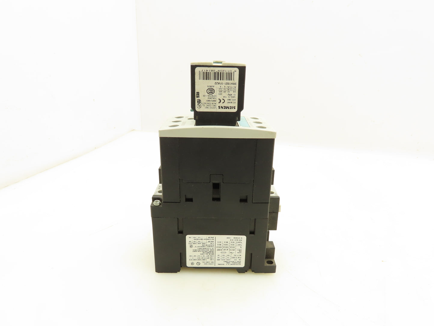 Siemens 3RT1036-1BB40 Motor Starter Contactor 460VAC 40HP Aux Relay 24VDC Coil