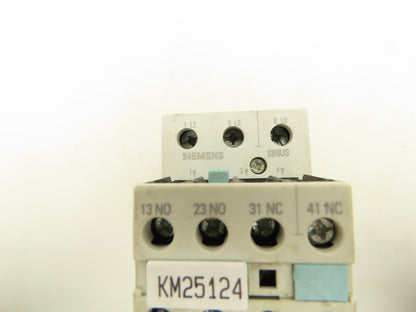 Siemens 3RT1036-1BB40 Motor Starter Contactor 460VAC 40HP Aux Relay 24VDC Coil