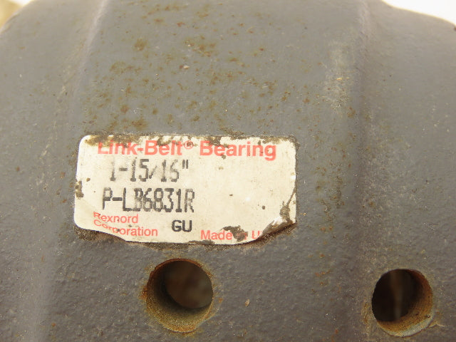 Link-Belt P-LB6831R Split Pillow Block Bearing Housing 1-15/16" Bore 2-Bolt