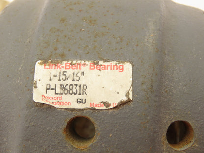Link-Belt P-LB6831R Split Pillow Block Bearing Housing 1-15/16" Bore 2-Bolt