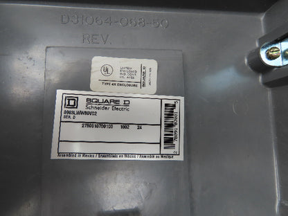 Square D 8903LWW80V02 Electrical Enclosure 11-1/2x8x4" 1-1/2"NPT 3/4"NPT Plastic