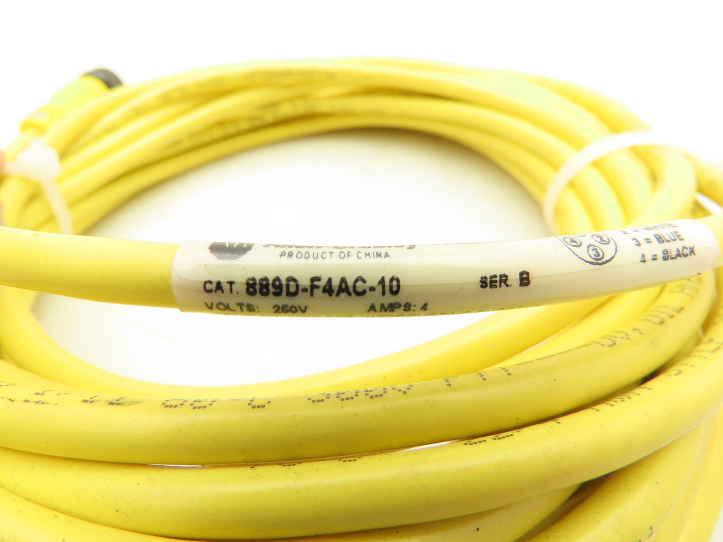 Allen Bradley 889D-F4AC-10 Sensor Cable Cordset 4-Pin DC Micro Female 10m SER B