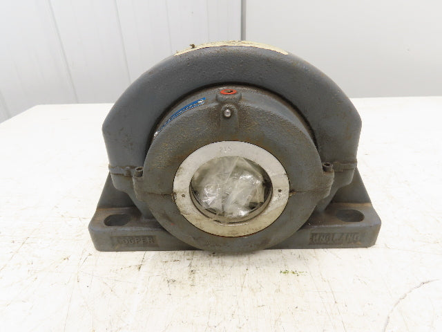 Cooper 02BCPM215GR Split Pillow Block Bearing Housing 2-15/16" Bore 4-Bolt Base