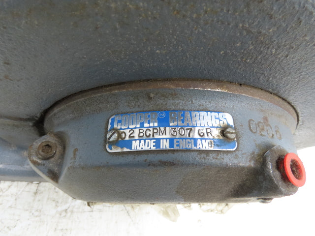 Cooper 02BCPM307GR Split Pillow Block Bearing Housing 3-7/16" Bore 4-Bolt Base