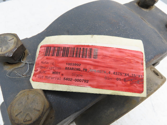 Sealmaster RPB 407-4 Split Pillow Block Bearing 4-7/16" Bore 4-Bolt Base