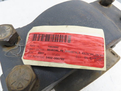 Sealmaster RPB 407-4 Split Pillow Block Bearing 4-7/16" Bore 4-Bolt Base