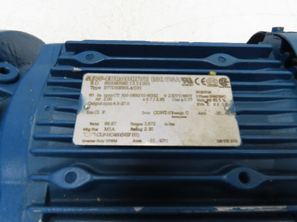Sew-Eurodrive S77DRE90L4/DH Variable Speed Gearmotor 4.5-27 RPM 66:1 LH 2Hp 460V