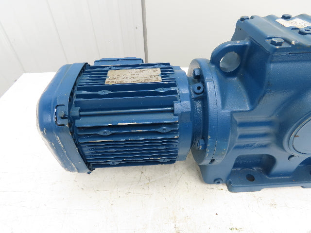 Sew-Eurodrive S77DRE90L4/DH Variable Speed Gearmotor 4.5-27 RPM 66:1 LH 2Hp 460V