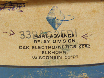 Hart-Advance 33BAC25D1 Plug In Relay