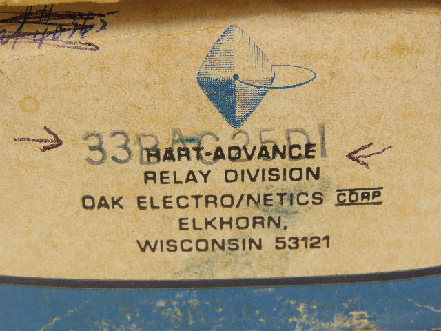 Hart-Advance 33BAC25D1 Plug In Relay