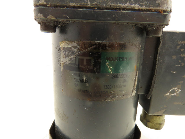 Oriental 51K90GU-ST2F Induction Gearmotor 90W 220V 3PH with 9:1 Gearhead 5GU9K
