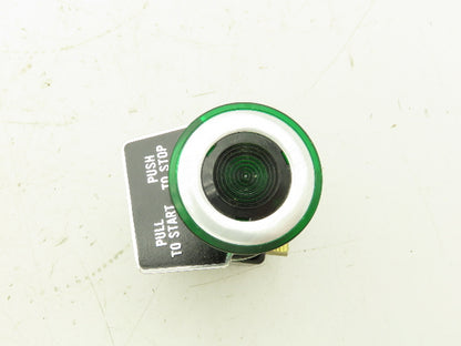 Square D KR-8P1G Illuminated Green Pushbutton Momentary Push-Pull 120V KM1