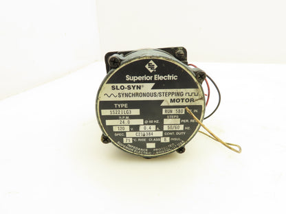 Superior Electric SS221LG3 Slo-Syn Synchronous/Stepping Motor 24 RPM 120V