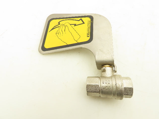 Speakman Eyewash Push Handle W/Stainless Steel Ball Valve 1/2" 600 PSI