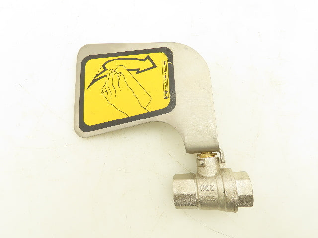 Speakman Eyewash Push Handle W/Stainless Steel Ball Valve 1/2" 600 PSI