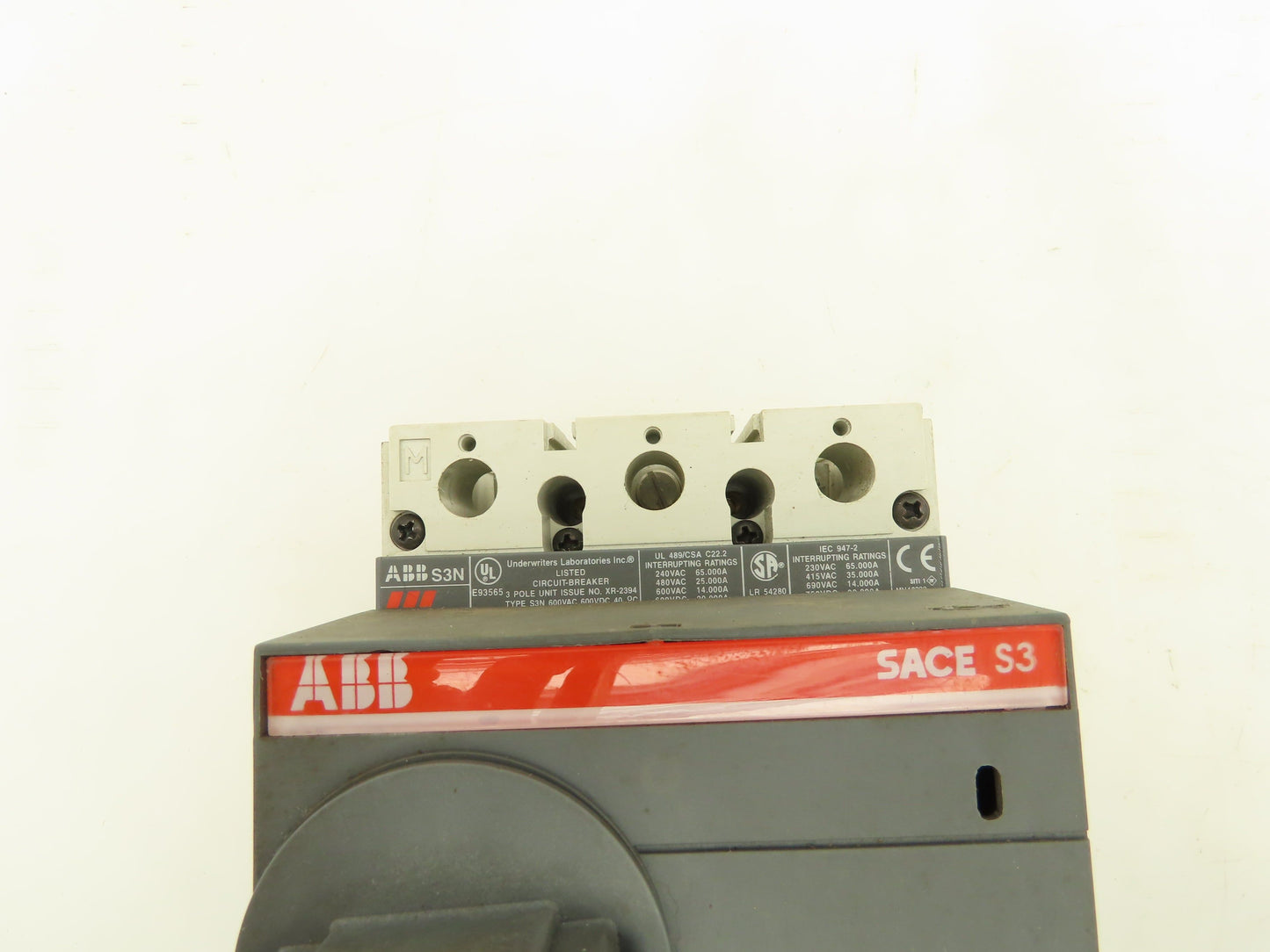 ABB S3N Circuit Breaker Trip Sace S3 600VAC 50A 3 Pole With 10-3/4" Shaft