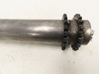 Lathrup 2.5"x 45.5" BF Chain Drive Double Sprocket Steel Conveyor Roller