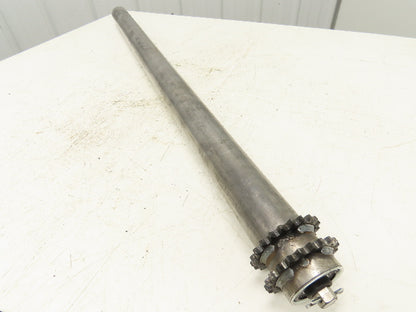 Lathrup 2.5"x 45.5" BF Chain Drive Double Sprocket Steel Conveyor Roller