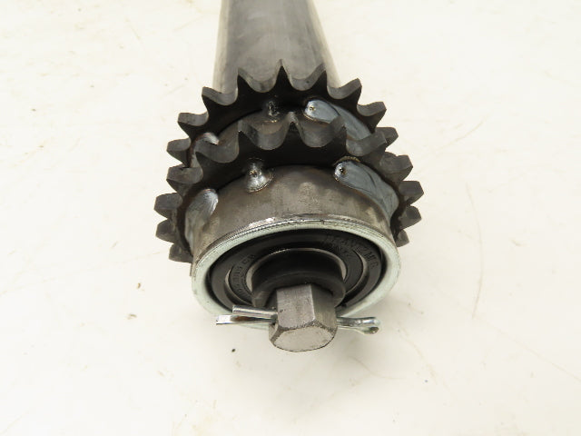 Lathrup 2.5"x 45.5" BF Chain Drive Double Sprocket Steel Conveyor Roller