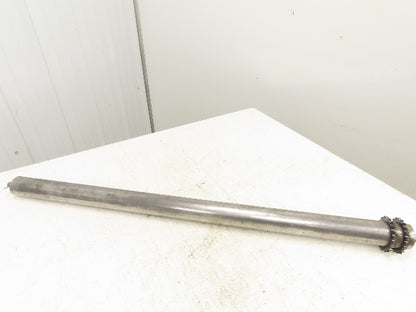 Lathrup 2.5"x 45.5" BF Chain Drive Double Sprocket Steel Conveyor Roller