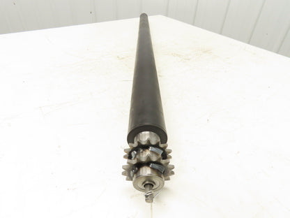 Lathrup 1.9"x 45.5"BF Tapered Conveyor Roller Double Sprocket Chain Drive