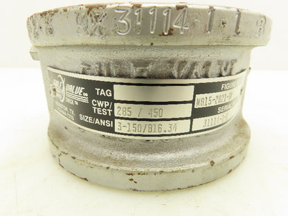 Gulf Valve MB15-2021-SR 3" Wafer Check Valve Spring Loaded Double Door