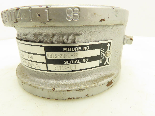 Gulf Valve MB15-2021-SR 3" Wafer Check Valve Spring Loaded Double Door