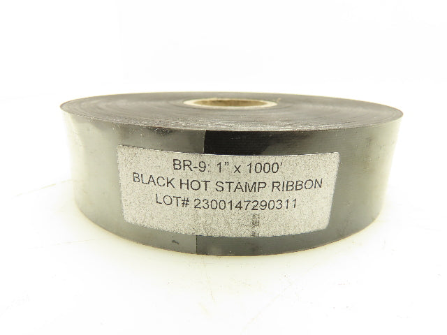 1"x 1000' Hot Stamp Ribbon Coding Foil Black  Lot of 10 Rolls