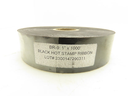 1"x 1000' Hot Stamp Ribbon Coding Foil Black  Lot of 10 Rolls