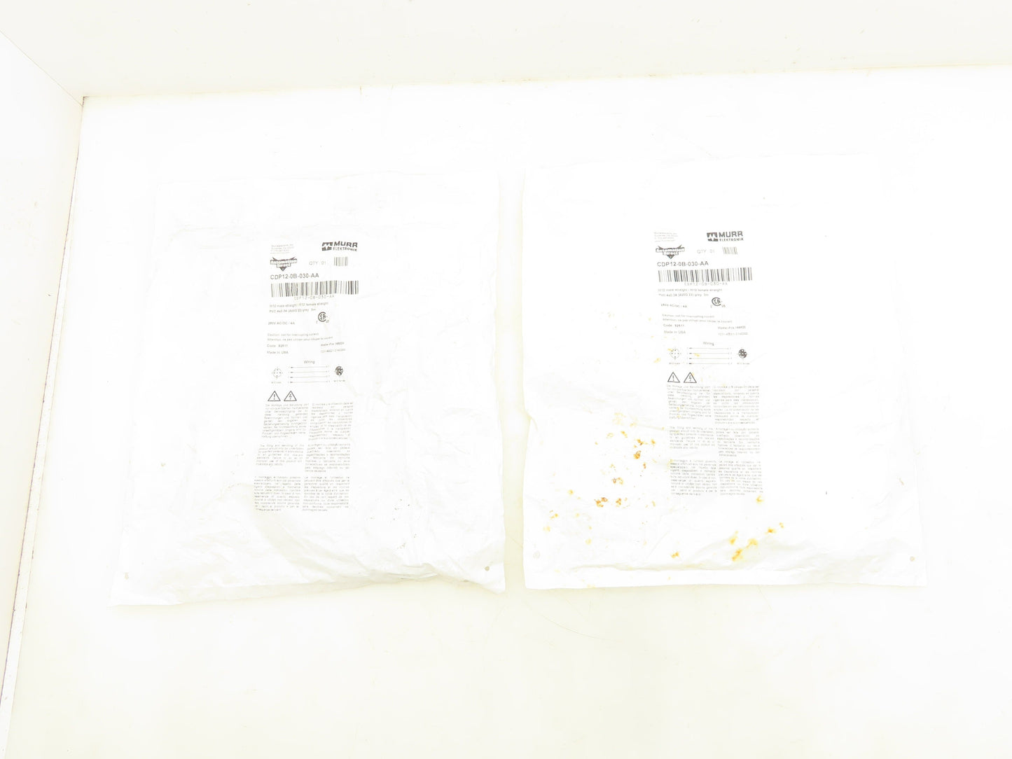 Automation Direct/Murr Elektronik CDP12-0B-030-AA Patch Cable M12 3M Lot Of 2