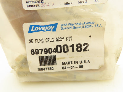 Lovejoy 2E Flanged Coupling Hub Accessory Kit Lot of 3