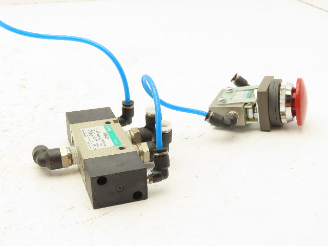 CKD 4KA321 Solenoid Valve 0-0.7 MPA With Pushbutton Valve