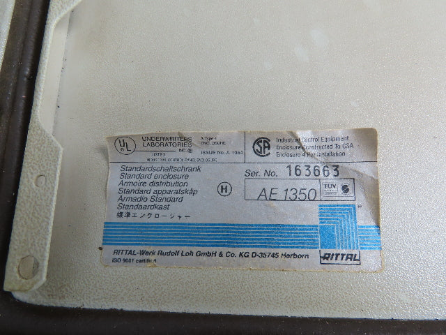 Rittal AE 1350 Electrical Enclosure 19-3/4 x 19-3/4 x 11"With Locks And Key