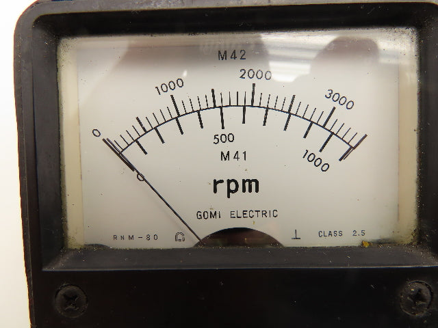 Gomi Electric RNM-80 M41 Panel Meter Gauge 0-3000 RPM  Lot of 3