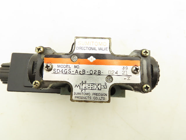 Sumitomo SD4GS-AcB-02B-D24-21 Hydraulic Directional Solenoid Valve 24V  Lot of 3