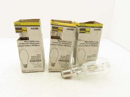 LumaPro 54EP76 Quartz Metal Halide HID Lamp Mogul Base ED28 400W Lot Of 3