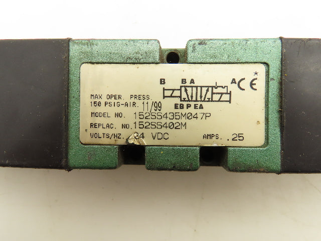 Numatics 152SS435M047P MK15 Pneumatic Directional Solenoid Valve 24VDC