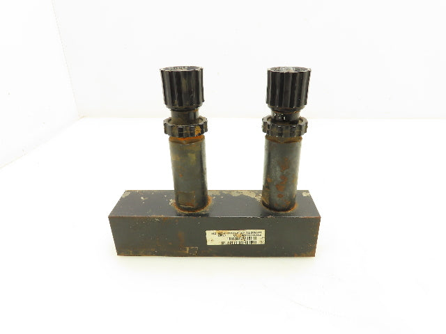 Nachi HHC-01R0-0464C Hydraulic Dual Cartridge Valve Flow Control Manifold