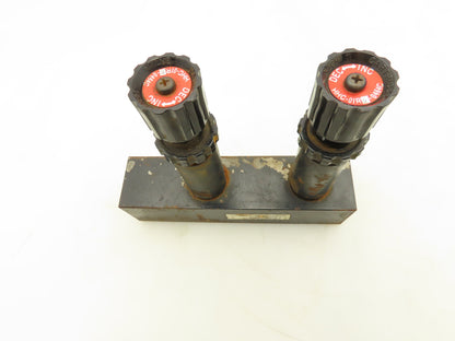 Nachi HHC-01R0-0464C Hydraulic Dual Cartridge Valve Flow Control Manifold