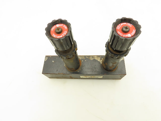 Nachi HHC-01R0-0464C Hydraulic Dual Cartridge Valve Flow Control Manifold