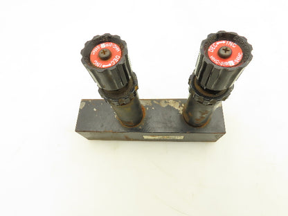 Nachi HHC-01R0-0464C Hydraulic Dual Cartridge Valve Flow Control Manifold