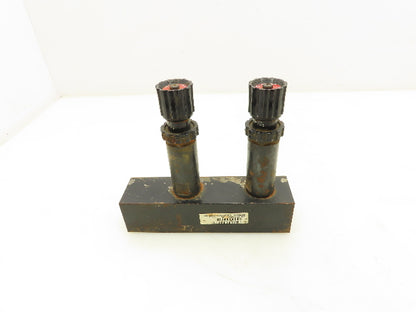 Nachi HHC-01R0-0464C Hydraulic Dual Cartridge Valve Flow Control Manifold