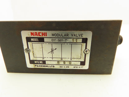 Nachi OY-G01-T-11 Modular Flow Control Valve  Lot of 2