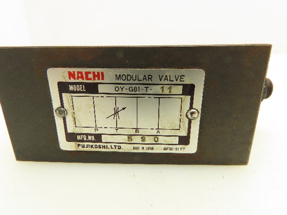Nachi OY-G01-T-11 Modular Flow Control Valve  Lot of 2