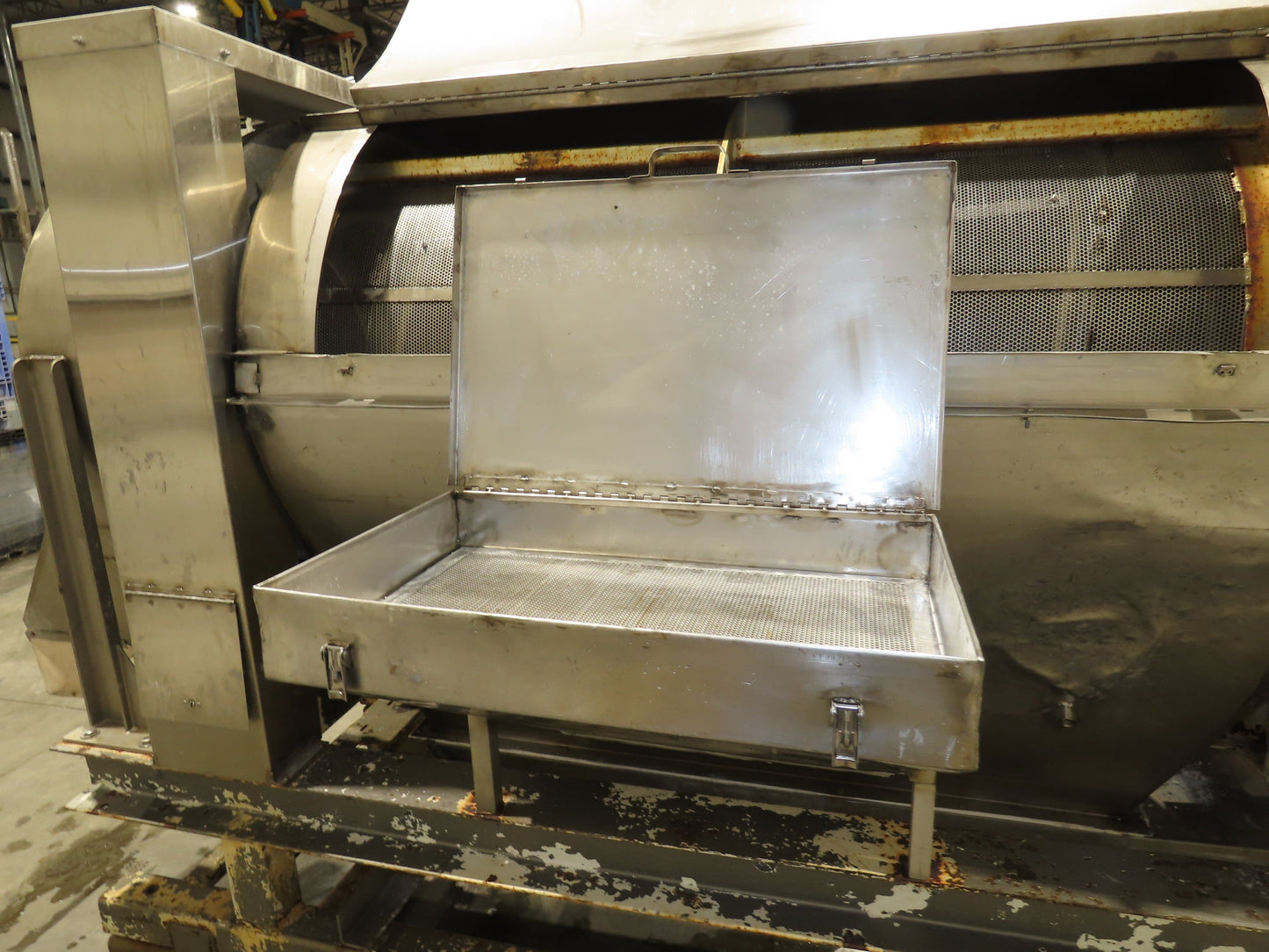 Stainless Steel Industrial Sifter 32" ID 5' Screen Marshmallow Tumbler 10' Auger